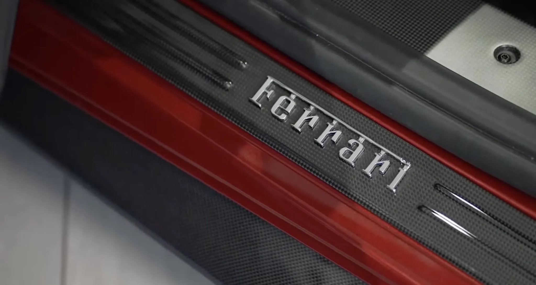 Ferrari 488 Spider Interior cabin and door sill in London