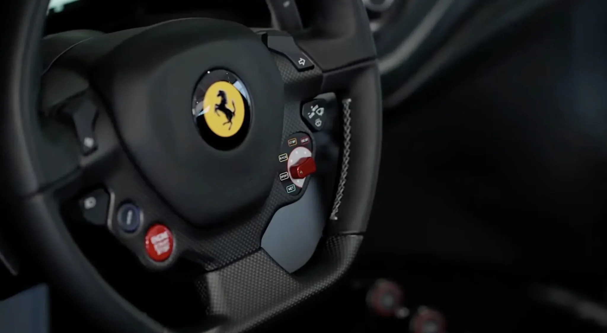 Ferrari 488 Spider Cockpit and steering wheel in London